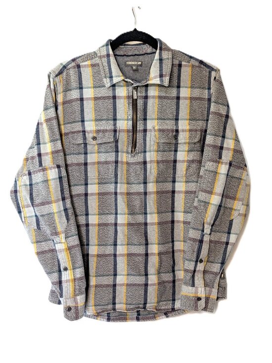 Toad&Co Other - Toad&Co Ranchero Mens 1/4 Zip Plaid Organic Cotton Pullover Shirt Medium